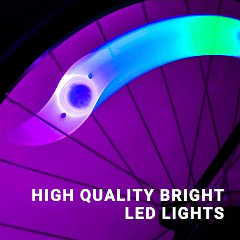 Bike Wheel Spoke Light Tire Lights 3 Mode LED Waterproof Bike Safety Warning Easy to Install Bicycle Accessories with Battery