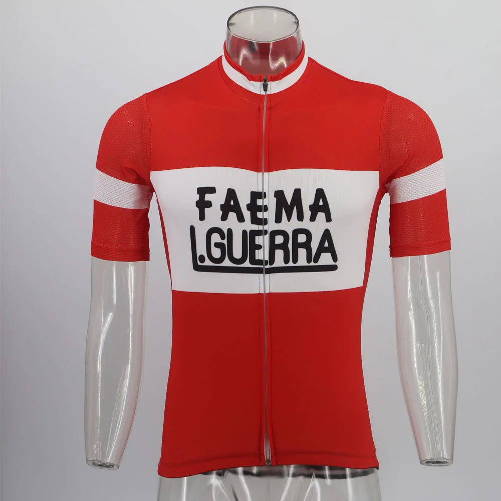 Retro Cycling Jersey Ropa Ciclismo Men Short Sleeve Bike Wear Jersey Summer Classic Cycling Clothing