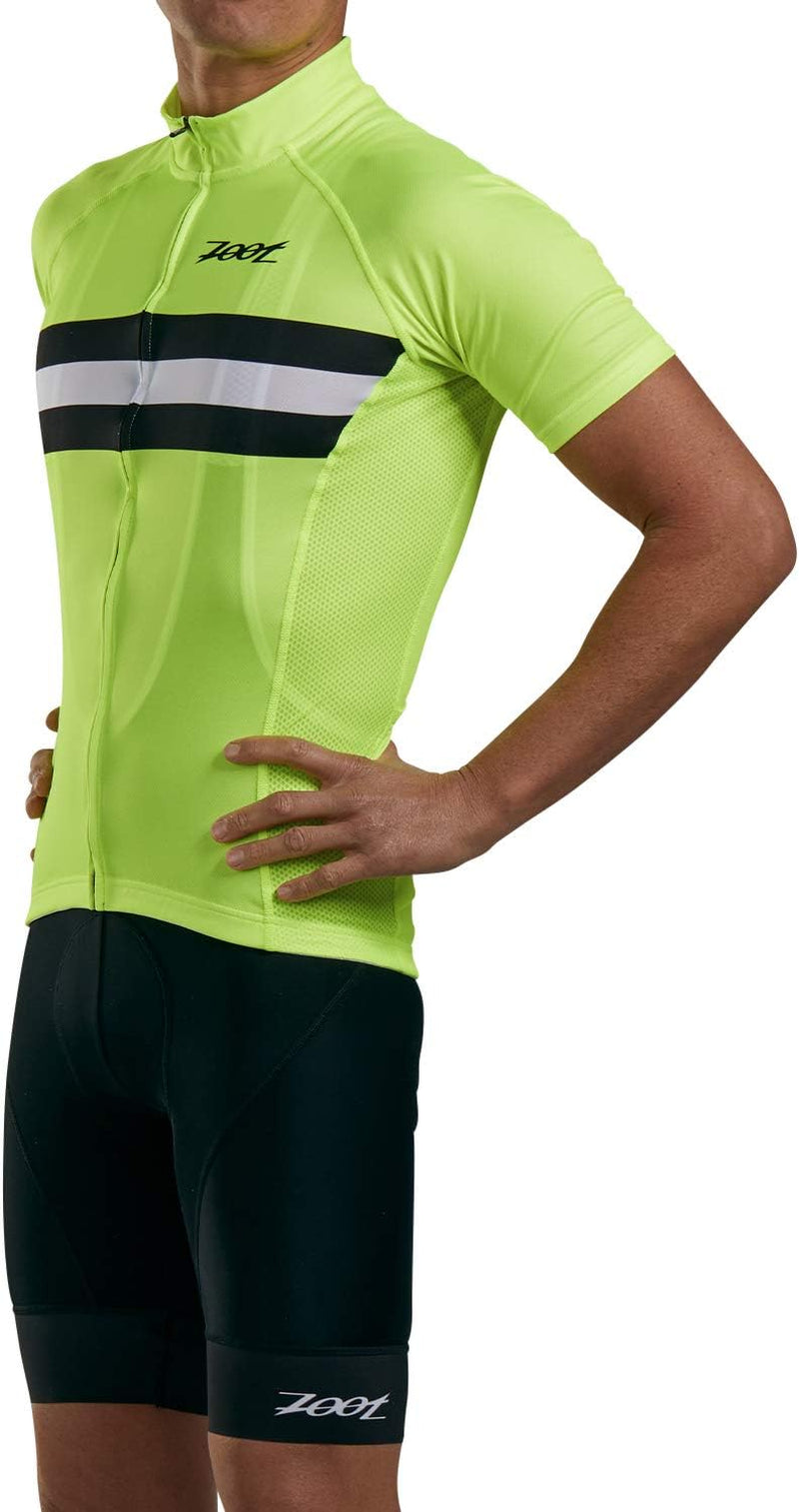 Men'S Core Cycling Jersey, Breathable Short Sleeve Road Bike Tri Jersey, Moisture Wicking, 3 Rear Pockets, UPF 30 Fabric