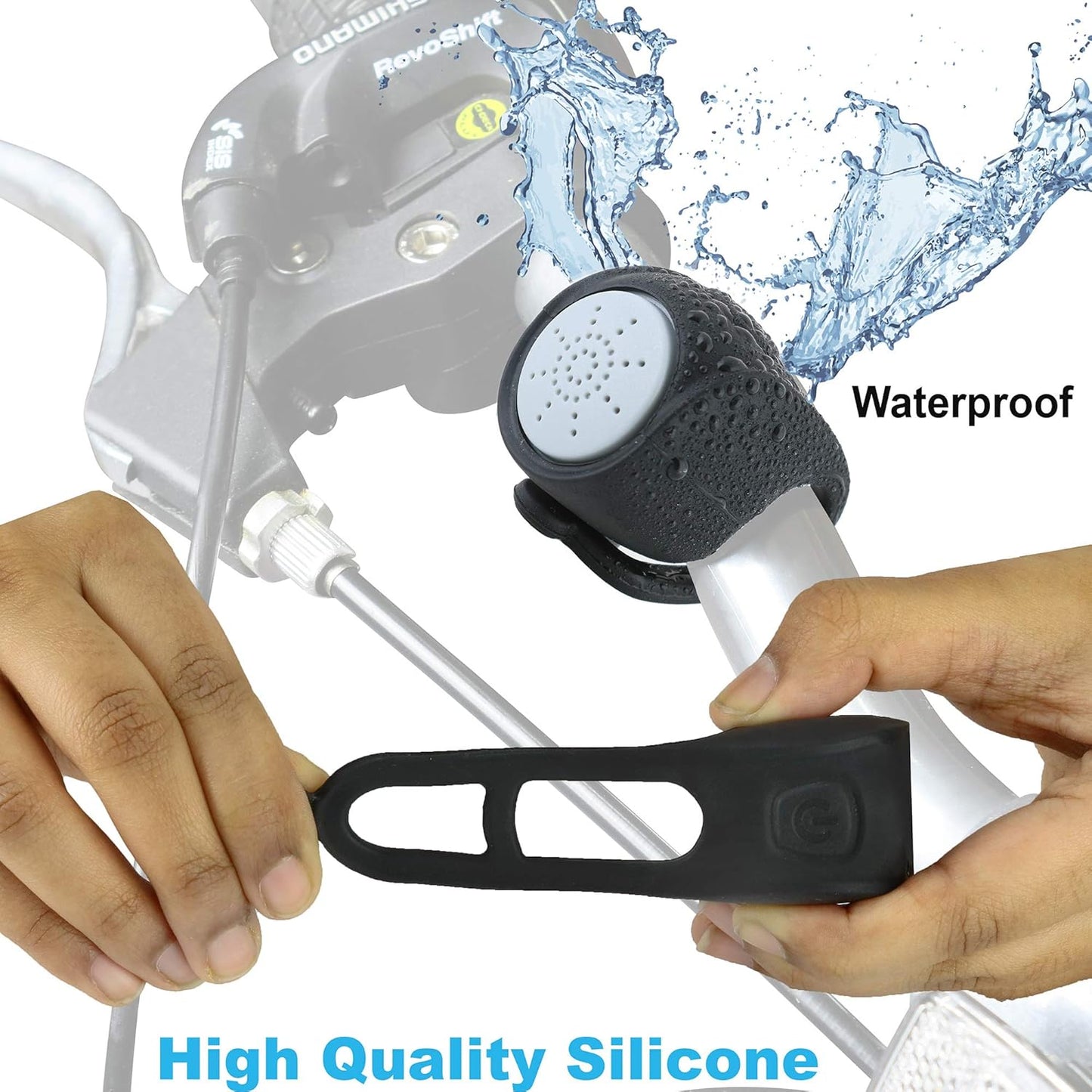 Electric Bike Horn - 95DB Waterproof Bicycle Bell for Mountain and Road Bikes Scooters Handlebar, Cycling Bell for Adults and Kids Bikes
