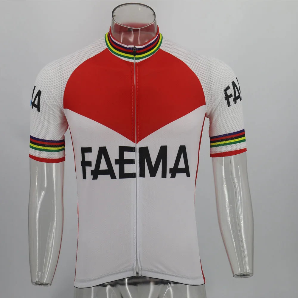 Retro Cycling Jersey Ropa Ciclismo Men Short Sleeve Bike Wear Jersey Summer Classic Cycling Clothing