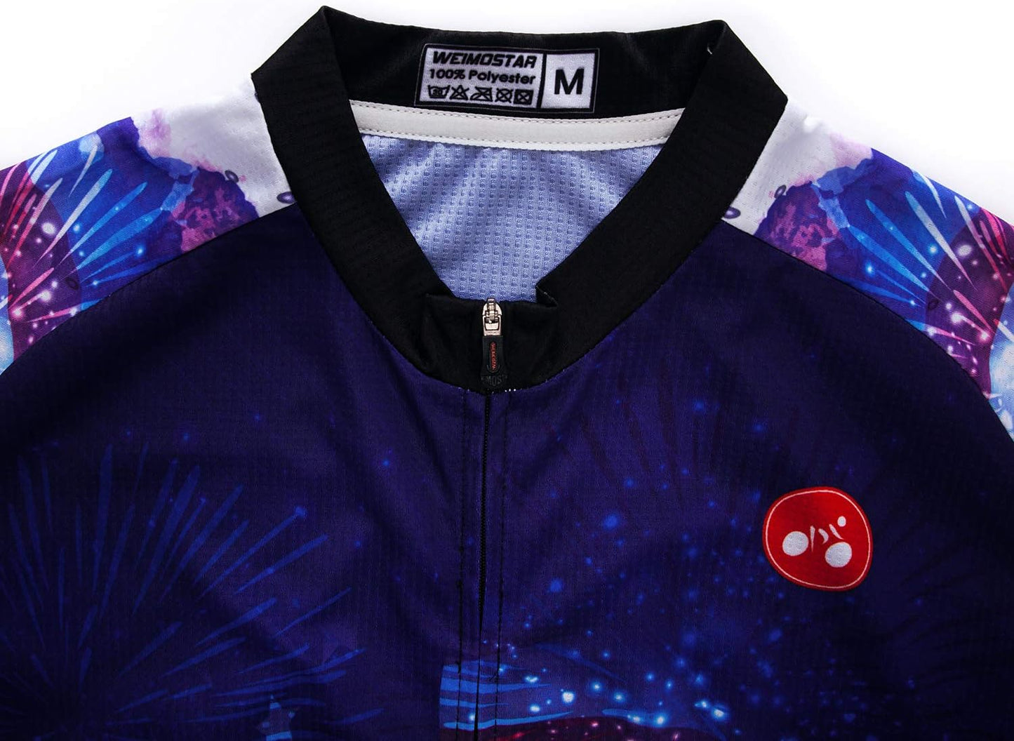 Mens Cycling Jersey Short Sleeves Mountain Bike Shirt MTB Top Zipper Pocket Reflective Skull