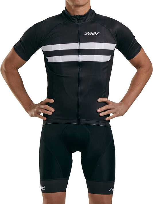 Men'S Core Cycling Jersey, Breathable Short Sleeve Road Bike Tri Jersey, Moisture Wicking, 3 Rear Pockets, UPF 30 Fabric