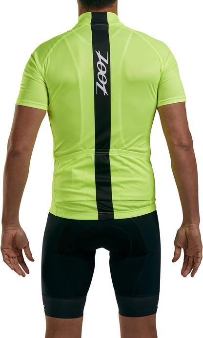 Men'S Core Cycling Jersey, Breathable Short Sleeve Road Bike Tri Jersey, Moisture Wicking, 3 Rear Pockets, UPF 30 Fabric