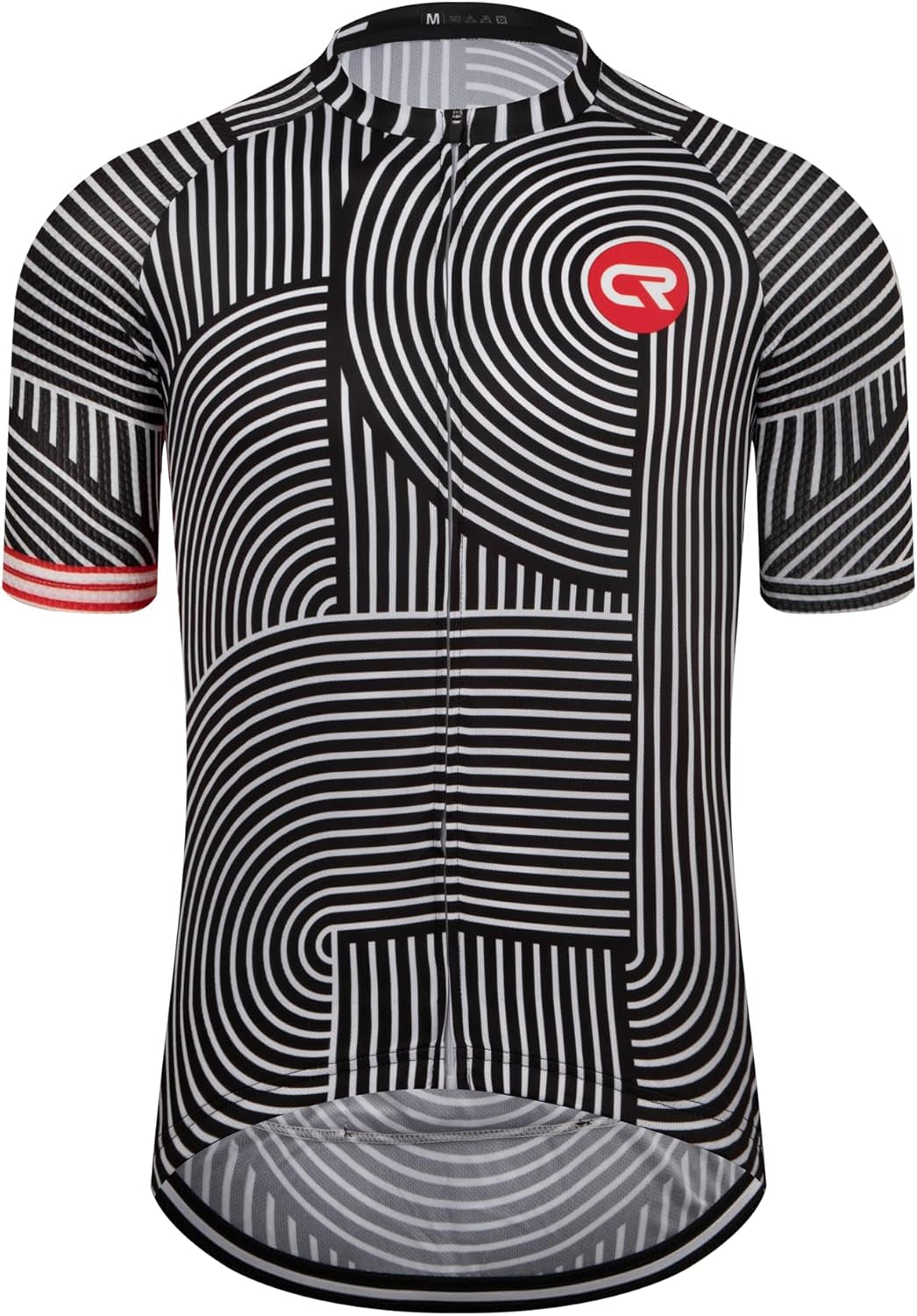 CR Mens Cycling Jersey Short Sleeve Road Bike Shirt with 3+1 Zipper Pockets Breathable Quick Dry