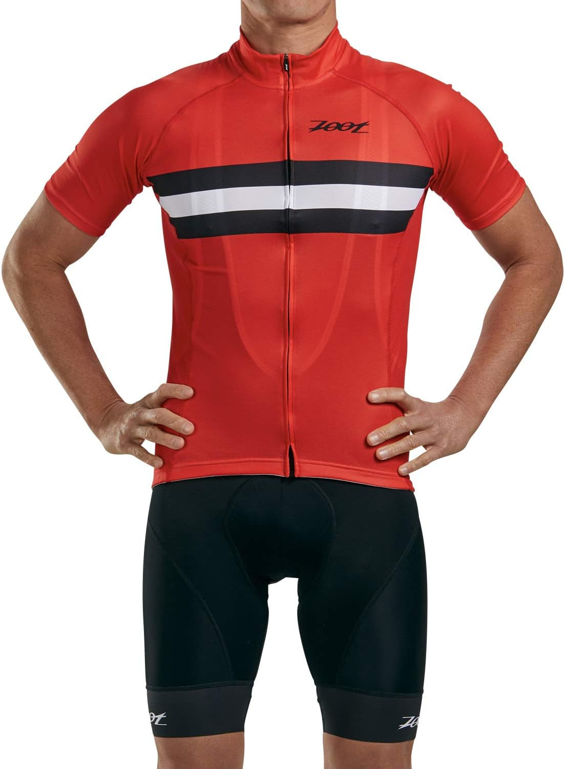Men'S Core Cycling Jersey, Breathable Short Sleeve Road Bike Tri Jersey, Moisture Wicking, 3 Rear Pockets, UPF 30 Fabric