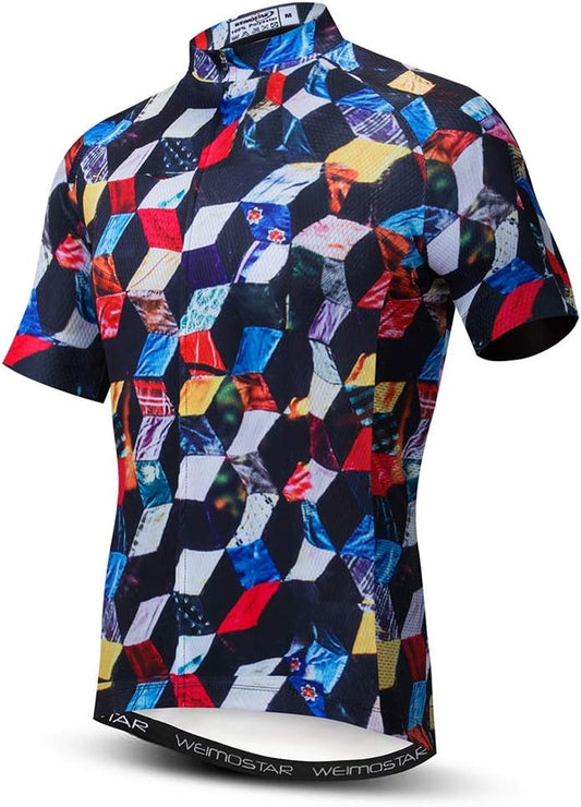 Cycling Jersey Mens Tops Racing Cycling Clothing Short Sleeve Bike Shirt