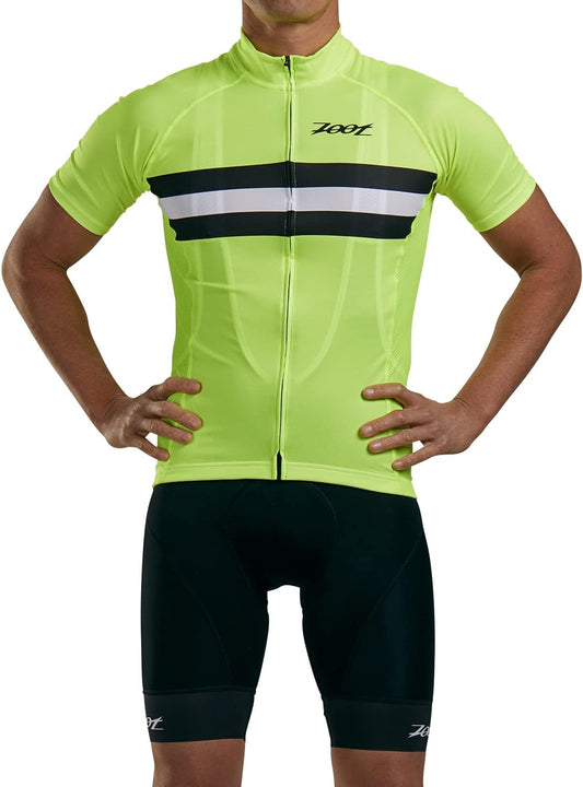 Men'S Core Cycling Jersey, Breathable Short Sleeve Road Bike Tri Jersey, Moisture Wicking, 3 Rear Pockets, UPF 30 Fabric