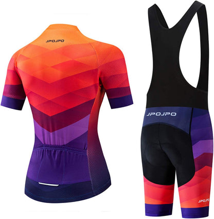 Women'S Cycling Clothing Suits Short Sleeve Bike Jersey Sets Summer Cycling Clothes Road Biking Outfits