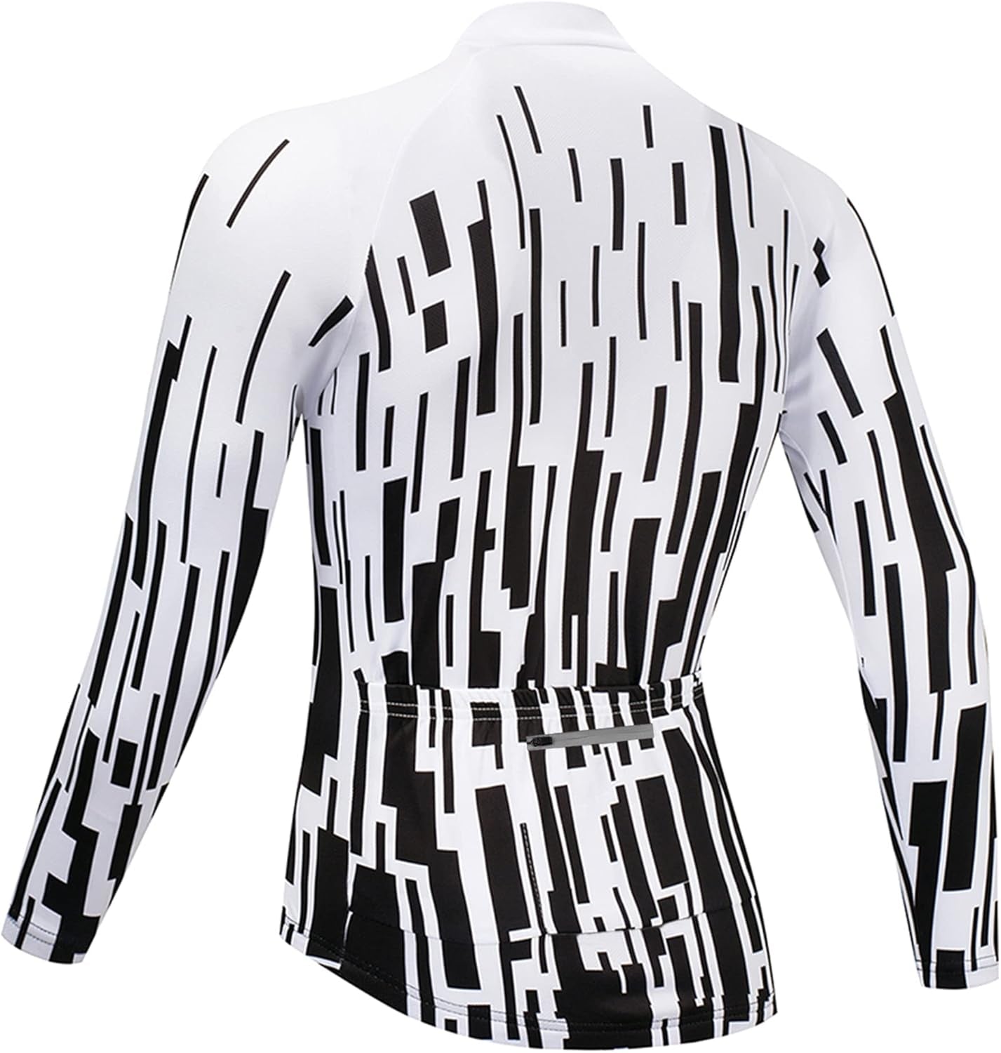 CR Long Sleeve Cycling Jersey Mens, 3+1 Zipper Pockets Bicycle Tops Quick Dry Breathable Biking Shirt