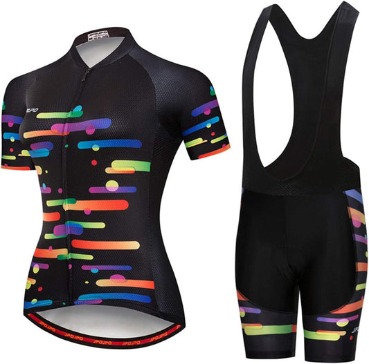 Women'S Cycling Clothing Suits Short Sleeve Bike Jersey Sets Summer Cycling Clothes Road Biking Outfits