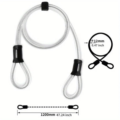 1.2M Bike Lock-Anti-Theft Security Cable Chain for Cycling,Motorcycle,Helmet Protection Bicycle Accessories